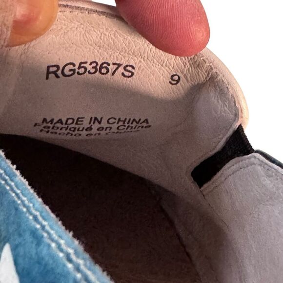 Robert Graham Graphic Ocean Seashell Leather Slip On Navy White Shoes Size 9 main image 6